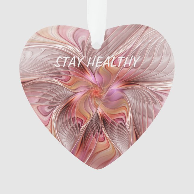 Abstract Butterfly Colourful Fantasy Fractal Art Ornament (Front)