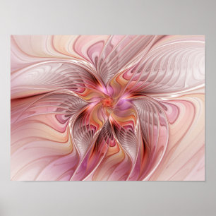 Abstract Butterfly Colourful Fantasy Fractal Art Poster
