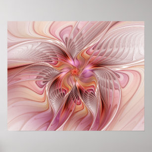 Abstract Butterfly Colourful Fantasy Fractal Art Poster