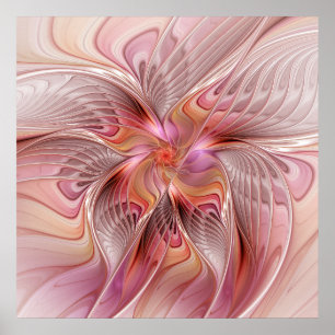 Abstract Butterfly Colourful Fantasy Fractal Art Poster