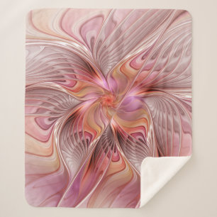 Abstract Butterfly Colourful Fantasy Fractal Art Sherpa Blanket
