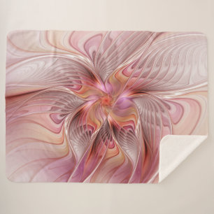 Abstract Butterfly Colourful Fantasy Fractal Art Sherpa Blanket