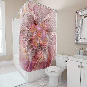 Abstract Butterfly Colourful Fantasy Fractal Art Shower Curtain