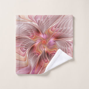 Abstract Butterfly Colourful Fantasy Fractal Art Wash Cloth