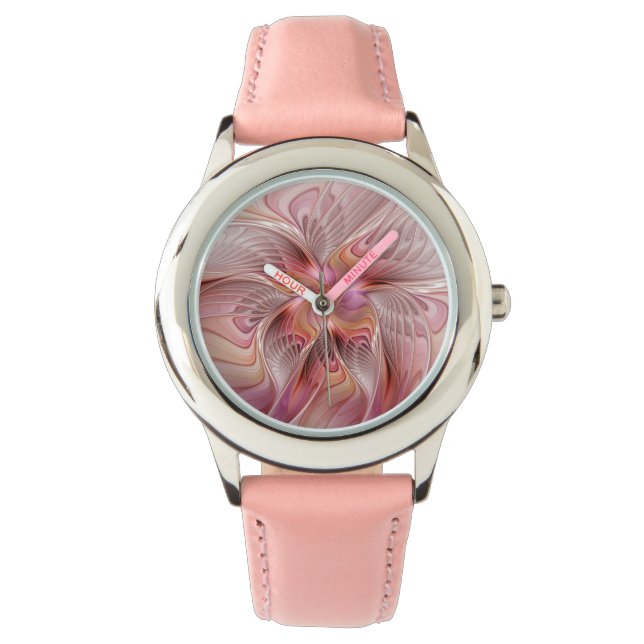 Abstract Butterfly Colourful Fantasy Fractal Art Watch (Front)