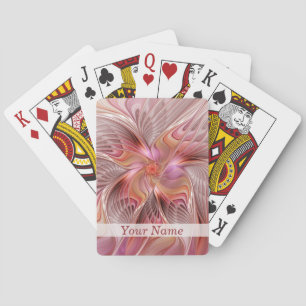 Abstract Butterfly Colourful Fantasy Fractal Name Playing Cards