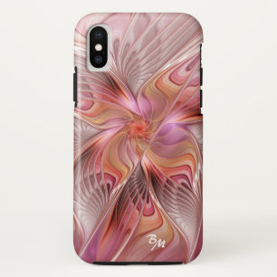 Abstract Butterfly Colourful Fractal Art Monogram iPhone XS Case