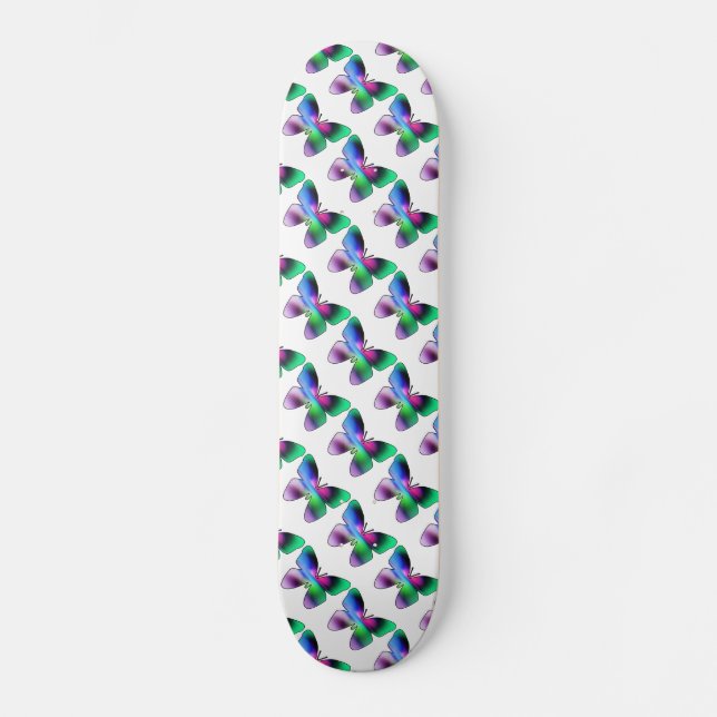 Abstract Butterfly Colourful Skateboard (Front)