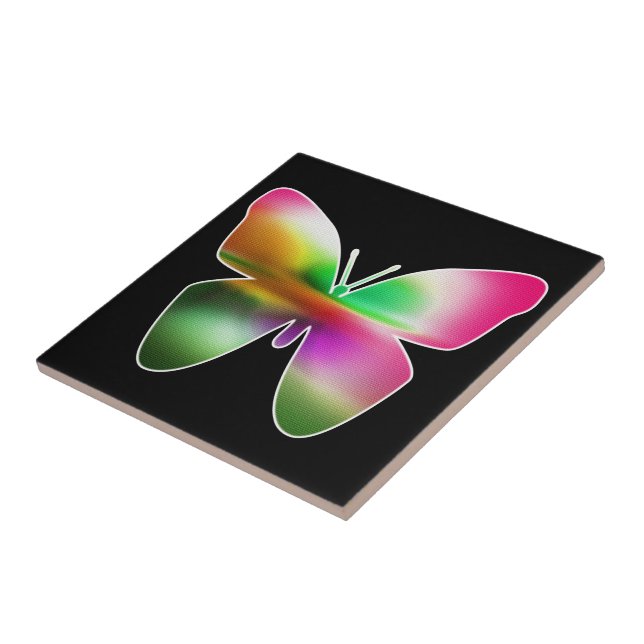 Abstract Butterfly Colourful Tile (Side)