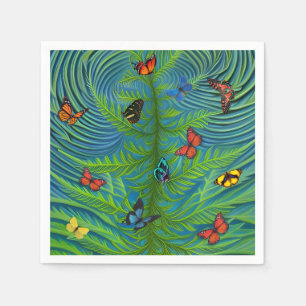 Abstract Butterfly Dream Garden Napkin
