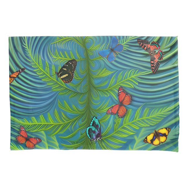 Abstract Butterfly Dream Garden Pillowcase (Front)