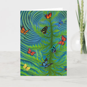 Abstract Butterfly Dream Garden Thank You Card