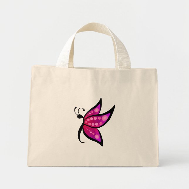 Abstract Butterfly Mini Tote Bag (Front)