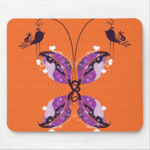 abstract butterfly mouse pad