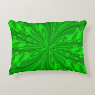 Abstract Butterfly Neon Green Accent Pillow
