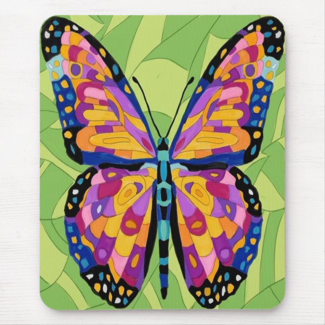 Abstract butterfly painting  mouse pad (Front)