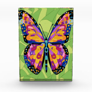 Abstract butterfly painting photo block