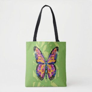 Abstract butterfly painting  tote bag