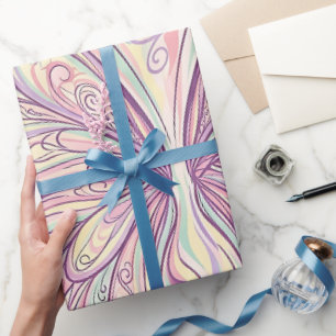 Abstract Butterfly Pastel Wings Wrapping Paper