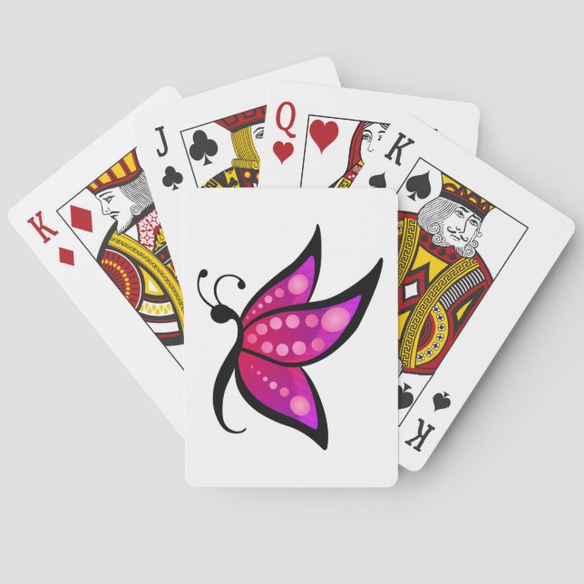 Abstract Butterfly Playing Cards (Back)