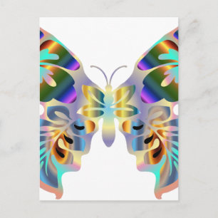 Abstract Butterfly Postcard