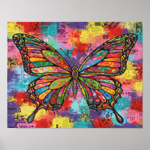 Abstract Butterfly Poster