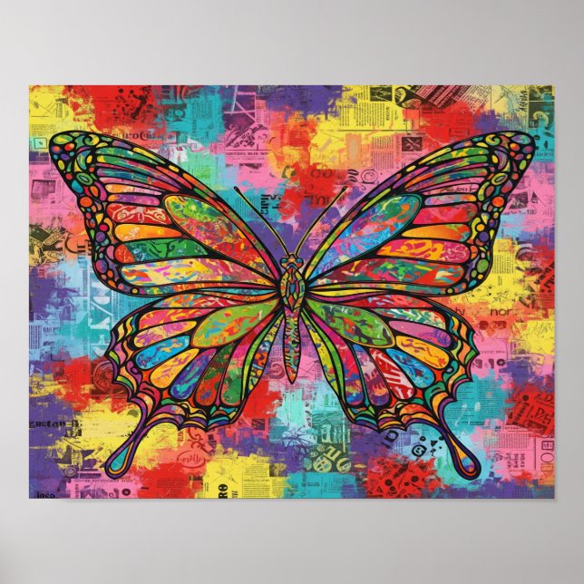 Abstract Butterfly Poster (Front)