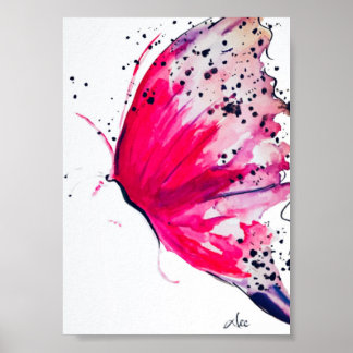 Abstract Butterfly Premium Canvas Poster (5x7)