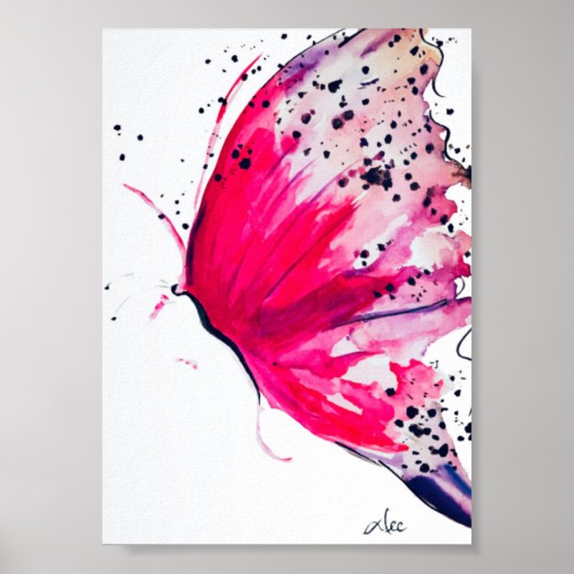 Abstract Butterfly Premium Canvas Poster (5x7) (Front)