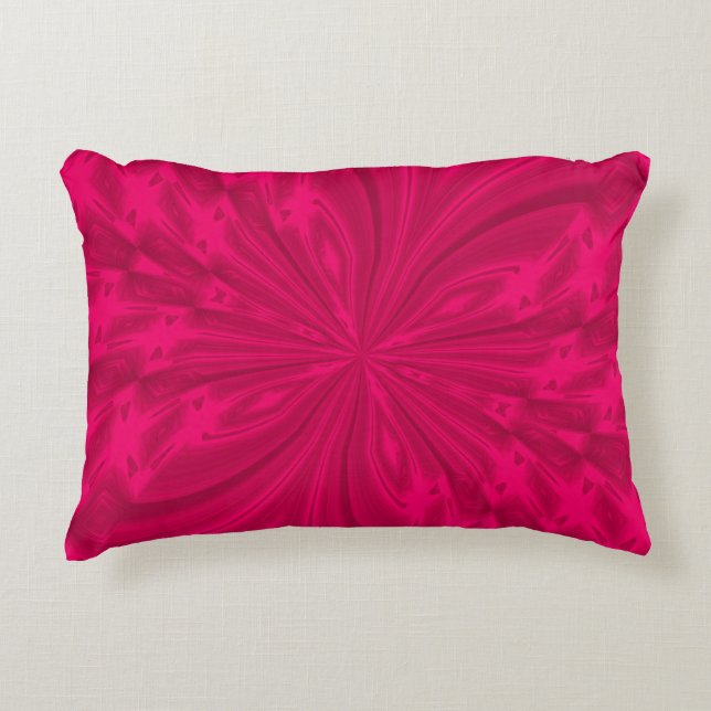 Abstract Butterfly Raspberry Accent Pillow (Front)
