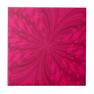 Abstract Butterfly Raspberry Pink Tile