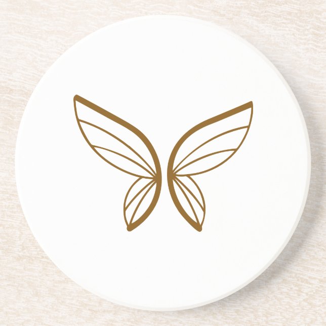 Abstract Butterfly Silhouette Coasters (Front)