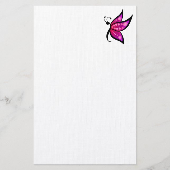 Abstract Butterfly Stationery (Front)