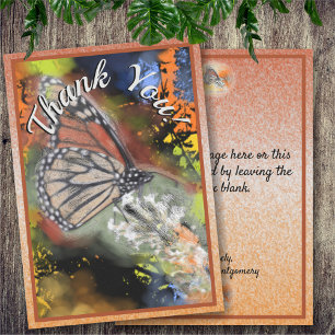 Abstract Butterfly Thank You Card