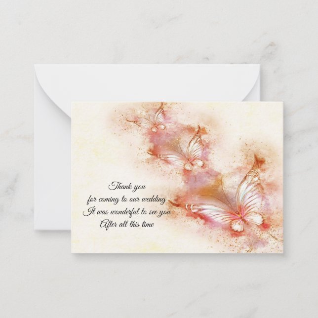 Abstract Butterfly Thank You Cards (Front)