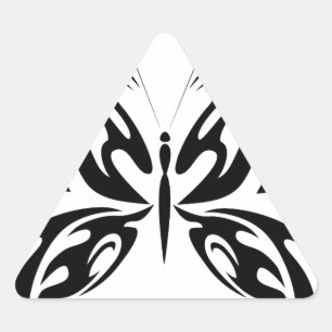 Abstract Butterfly Triangle Sticker