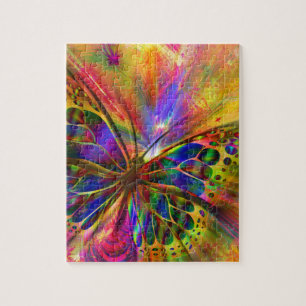 Abstract Butterfly Watercolour Art Jigsaw Puzzle