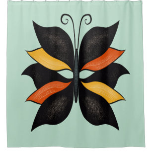 Abstract Butterfly Weird Beautiful Insect Shower Curtain