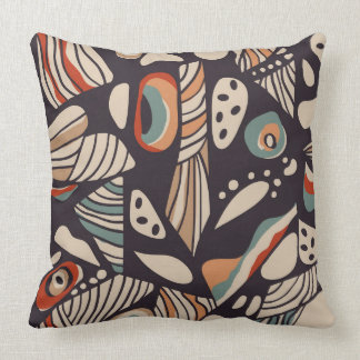Abstract butterfly wings inspired boho pattern  cushion