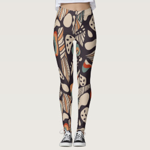 Abstract butterfly wings inspired boho pattern  leggings