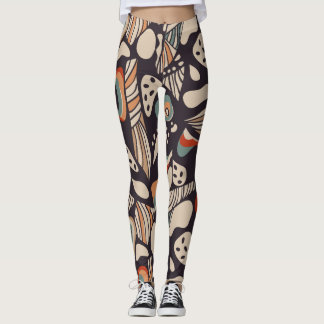 Abstract butterfly wings inspired boho pattern  leggings