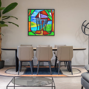 Abstract - Cabin in the forest Photo Print