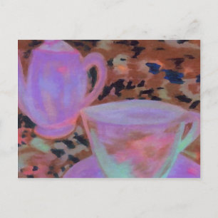 Abstract Cafe CricketDiane Coffee Art Postcard