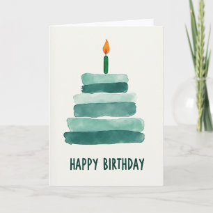 Abstract Cake Birthday Card