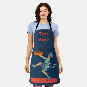 Abstract Cake Design add text, Apron