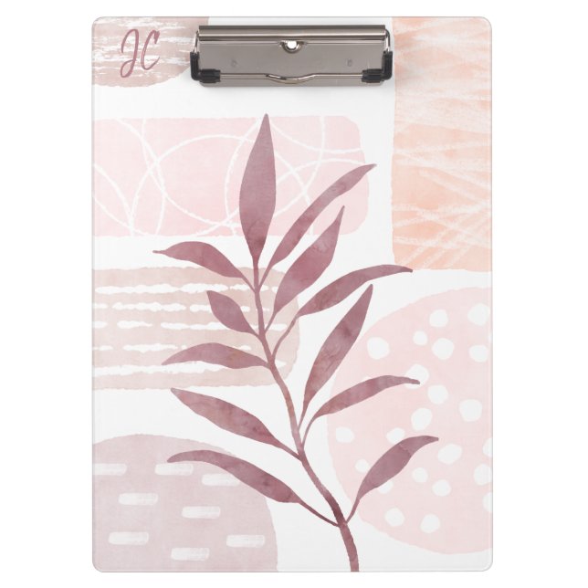 Abstract Calming Watercolor Shapes Clipboard (Front)