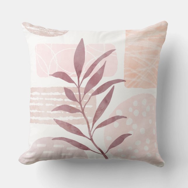Abstract Calming Watercolor Shapes Cushion (Front)