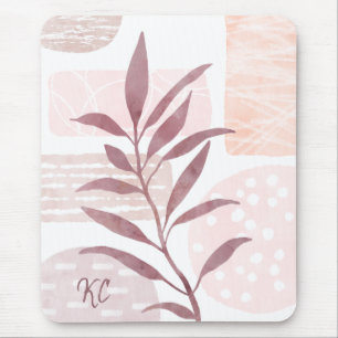 Abstract Calming Watercolor Shapes Mouse Pad