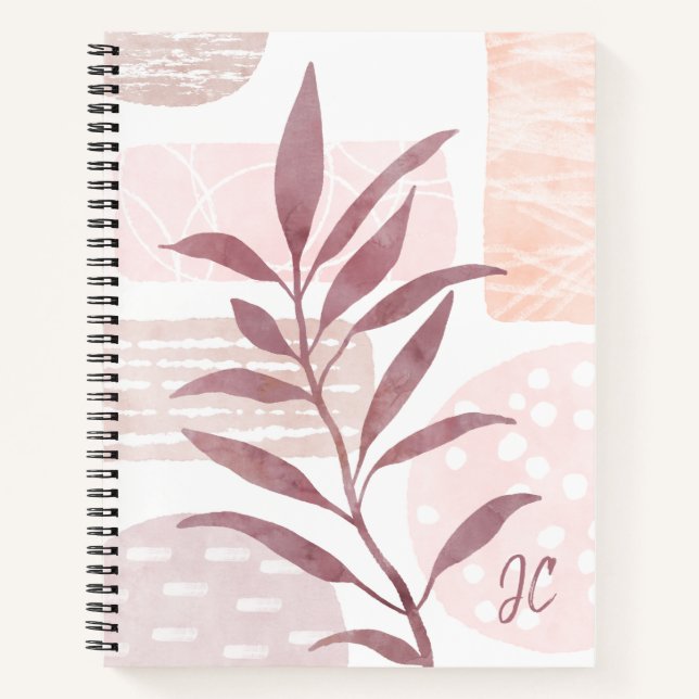 Abstract Calming Watercolor Shapes Notebook (Front)