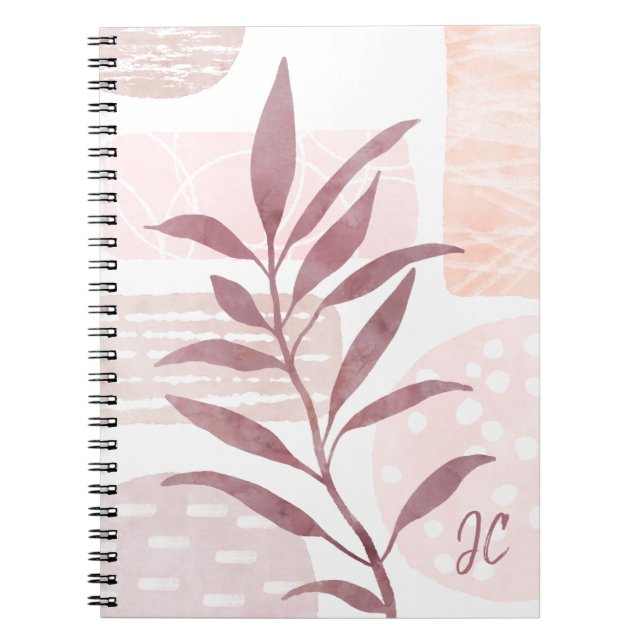 Abstract Calming Watercolor Shapes Photo Notebook (Front)